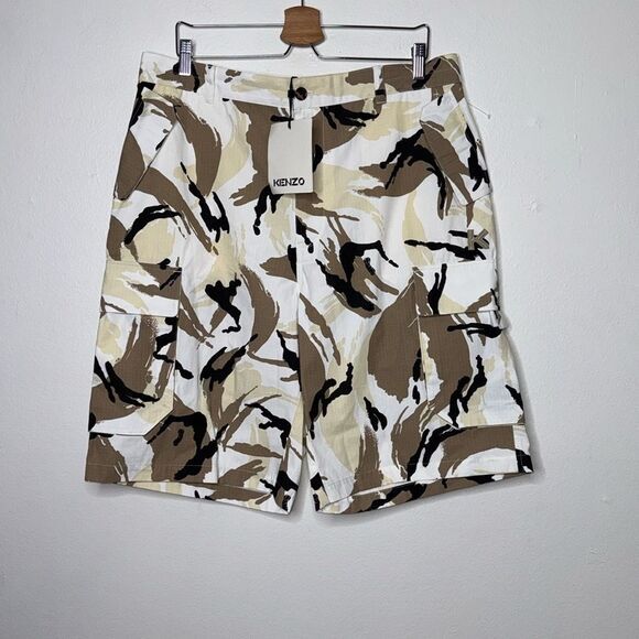 Kenzo Tropic Camo Print Cargo Shorts Mens Size US 34 - Picture 4 of 8